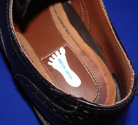 Peel & Stick Feet Shown in Shoe